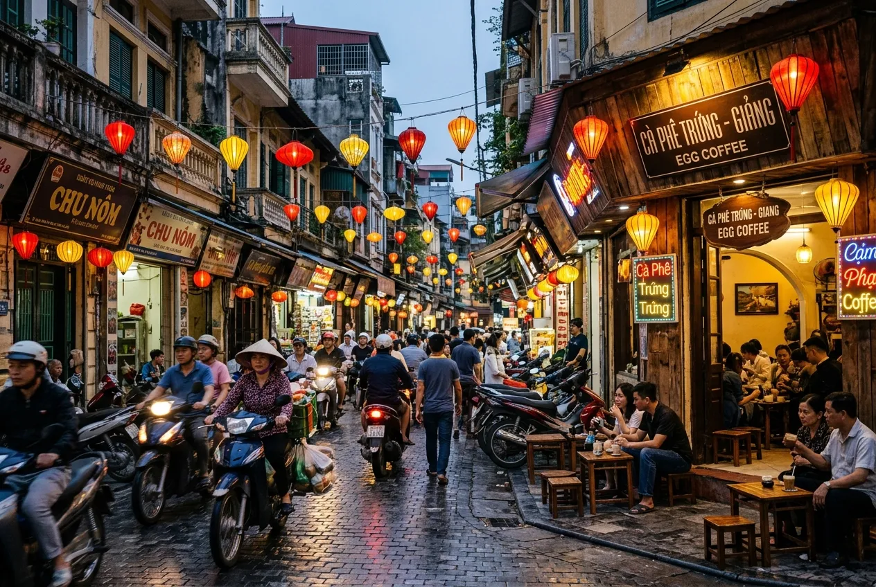 Arrival in Hanoi & Old Quarter Self-Exploration by Motorbike